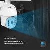 Kamera zewnętrzna V-TAC WI-FI HD smart solarna obrotowa PTZ IR biała VT-11024